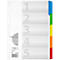 Intercalaires en carton PAGNA, numérotés de 1 à 5, onglets colorés