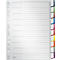 Intercalaires en plastique avec onglets LEITZ, format A4, 10 feuilles, n° 4370