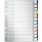 Intercalaires en plastique avec onglets LEITZ, format A5, 12 feuilles
