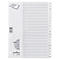 Intercalaires en plastique DURABLE, format A4, lettres A-Z (20 intercalaires), blanc