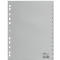 Intercalaires en plastique DURABLE, format A4 portrait, numérotés de 1 à 15, gris
