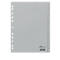 Intercalaires en plastique DURABLE, format A4 portrait, numérotés de 1 à 20, gris