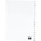 Intercalaires PP pour classeurs à levier SCHÄFER SHOP, format plein A4, lettres A-Z (20 intercalaires), blanc