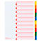 Séparateur de fichiers avec 10 onglets colorés et numérotation de 1 à 10. Les onglets ont des couleurs différentes.