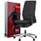 Interstuhl Bürostuhl AIMis1, mit Armlehnen, Synchronmechanik, Flachsitz, inkl. Sitzsensor S 4.0, schwarz/alusilber