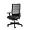 Interstuhl Bürostuhl Airpad 3C44, mit Armlehnen, Synchronmechanik, Flachsitz, Anti-Schock-Funktion, schwarz/brillantsilber