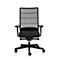 Interstuhl Bürostuhl Airpad 3C44, mit Armlehnen, Synchronmechanik, Flachsitz, Anti-Schock-Funktion, schwarz/brillantsilber