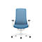 Interstuhl Bürostuhl PUREis3, verstellbare Armlehnen, 3D-Auto-Synchronmechanik, Muldensitz, Polster-Netzrücken, pastellblau/weiß