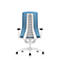 Interstuhl Bürostuhl PUREis3, verstellbare Armlehnen, 3D-Auto-Synchronmechanik, Muldensitz, Polster-Netzrücken, pastellblau/weiss