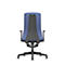 Interstuhl bureaustoel PUREis3, vaste armleuningen, 3D auto-synchroonmechanisme, kuipzitting, gestoffeerde rug, kobaltblauw/zwart