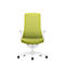 Interstuhl bureaustoel PUREis3, vaste armleuningen, 3D auto-synchroonmechanisme, kuipzitting, gestoffeerde rug, meigroen/wit