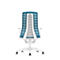 Interstuhl bureaustoel PUREis3, verstelbare armleuningen, 3D auto-synchroonmechanisme, kuipzitting, gazen rugleuning, pastelblauw/wit