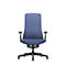 Interstuhl bureaustoel PUREis3, verstelbare armleuningen, 3D auto-synchroonmechanisme, kuipzitting, gestoffeerde ru, kobaltblauw/zwart