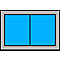Inzetbak EK 6022 Q, PP, blauw, 10 stuks 