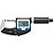 Digital micrometer displaying 4.035 mm. Black, blue, and silver. The device is used for precise measurement.