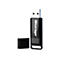 Schwarzer USB-Stick mit abgenommener Kappe. Auf dem Stick steht 'iStorage'.