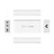 Plusieurs vues d'un chargeur blanc avec le logo 'j5create' et '185W GaN', ainsi que des ports.