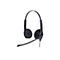 Casque noir avec microphone flottant sur fond blanc. Le nom de la marque 'Jabra' est clairement visible.