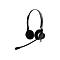 Schwarzes Headset mit BÃ¼gel, zwei Ohrmuscheln und Mikrofon. Auf dem BÃ¼gel steht Jabra.