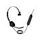 Schwarzes Headset mit Mikrofon, Ohrmuschel und Bedienelement.
