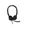 Schwarzes Headset mit Ohrmuscheln und Mikrofon, Jabra Logo, roter Akzent. Auf weißem Hintergrund.