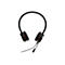 Casque noir avec accent rouge sur fond blanc.