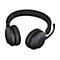 Casque audio circum-auriculaire noir avec arceau, oreillettes et microphone. Le casque est isolé sur fond blanc.