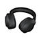 Gros plan sur un casque noir, détaillé et de haute qualité.