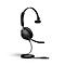 Jabra On-Ear Headset Evolve2 40 MS Mono, mono, USB-A, bedraad, 3 digitale MEMS microfoons, zwart