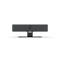 Schwarze Jabra Videokonferenz-Kamera mit integrierter Soundbar auf einem Standfuß vor weißem Hintergrund.