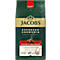 Kaffeepackung von Jacobs Espresso Harmonia. Aufdruck: "Round & Balanced", ganze Bohnen. Rot, Grün, Gold.