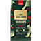 Kaffeepackung von Jacobs Treasures, dunkelgrüner Hintergrund, goldene Schrift. Aufschrift: Treasures, Organic Espresso, Fruity & Nutty, 100% Arabica.