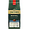 Paquet de café Jacobs Royal. Vert avec rouge, avec lettrage et logo. Texte en bas : « Characterful & Rich ».