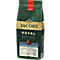 Paquet de café Jacobs Royal. Vert avec lettrage doré, dont "Jacobs Royal", intensité 07/10. Illustration de poudre de café.