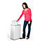 Janibell luieremmer, inhoud 43 l, met voetpedaal &amp; dubbel deksel, L 140 x B 292 x H 422 mm, ABS kunststof, wit