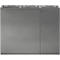 Janibell recyclingbak, 3-delig, inhoud 3 x 75,7 l, rechthoekig, L 322 x B 1068 x H 869 mm, staal, zilver