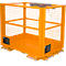 Jaula de trabajo para carretillas elevadoras tipo MB-II Bauer*, para 2 personas, hasta 300 kg, L 1040 x A 1300 x H 2155 mm, amarillo-naranja RAL 2000