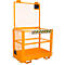 Jaula de trabajo para carretillas elevadoras tipo MB-II Bauer*, para 2 personas, hasta 300 kg, L 1040 x A 1300 x H 2155 mm, amarillo-naranja RAL 2000