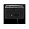 Rückansicht des schwarzen JBL Authentics 200 Lautsprechers mit sichtbaren Anschlüssen und Netzkabel.