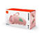 Rosa JBL Charge 6 Bluetooth-Lautsprecher auf einer Schachtel, Text: JBL, Harman, Charge 6.