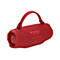 Roter JBL-Lautsprecher mit Tragegriff, Logo und Bedienelementen.