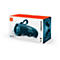 Produktverpackung des blauen JBL Charge 6 Bluetooth-Lautsprechers mit Wasserspritzern.