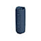 Blauer, zylindrischer Bluetooth-Lautsprecher JBL Flip 6 mit Bedienleiste und sichtbarem USB-C-Anschluss.