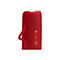 Roter, zylindrischer Bluetooth-Lautsprecher Flip 7 mit Trageschlaufe und Steuerungstasten.