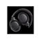 Schwarze JBL Over-Ear-Kopfhörer vor schwarzem Hintergrund.