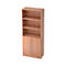 JENA combi-boekenkast, 5 OH, 3 open vakken + 2 deuren, B 800 x D 420 x H 2004 mm, notendecor