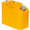 Jerrycan de sécurité, en tôle d'acier, 10 l, L 170 x P 340 x H 280 mm, bouchon à vis, valve de ventilation, jaune