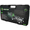 Coffret à outils noir avec un jeu de 21 douilles de 3/4 pouce sur fond vert.