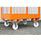 Jeu de roulettes, 2 roues directionnelles et 2 roues fixes, pour bennes basculantes de type EXPO