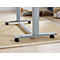 Jeu de roulettes avec traverse, pour le bureau à hauteur réglable électriquement Roll it, structure en acier, alu blanc